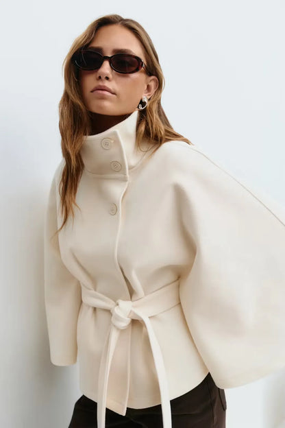 Elsie | Belt Cape Jacket