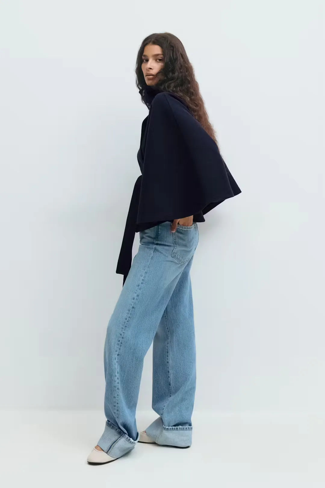 Elsie | Belt Cape Jacket