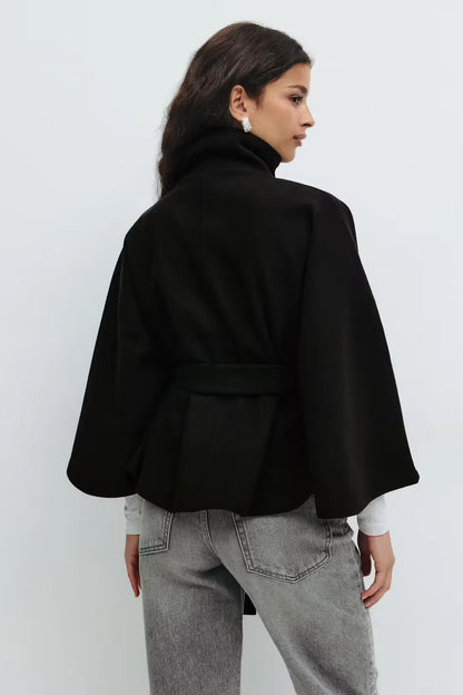 Elsie | Belt Cape Jacket