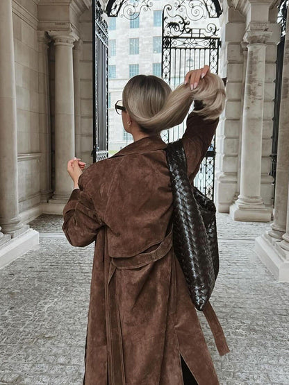 Lara Suede Trenchcoat